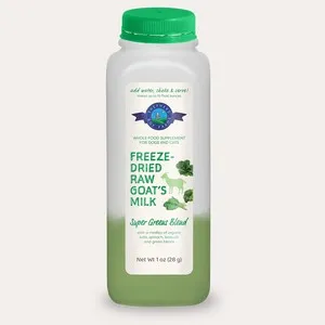 1ea Small (makes 16 fl oz) Shepherd Boy FD Super Greens Blend Goat Milk- Single bottle - Treats